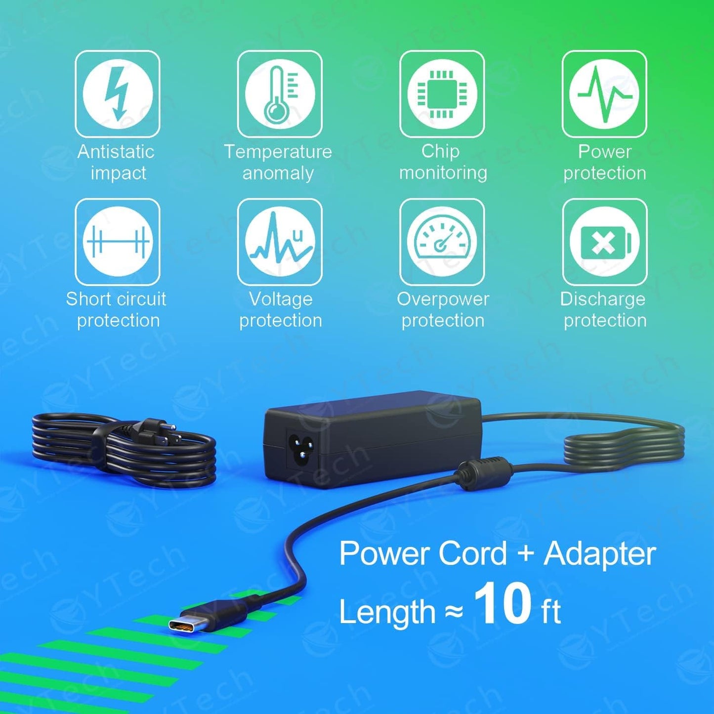 Cargador 4X20M26256(R*) para Laptop Lenovo | USB Tipo C | 45W | 300cm | CLA-CAR-05