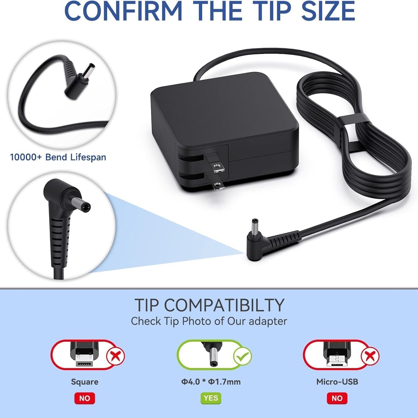 Cargador GX20L29355(R*) para Laptop Lenovo | 65W | 180cm | CLA-CAR-07