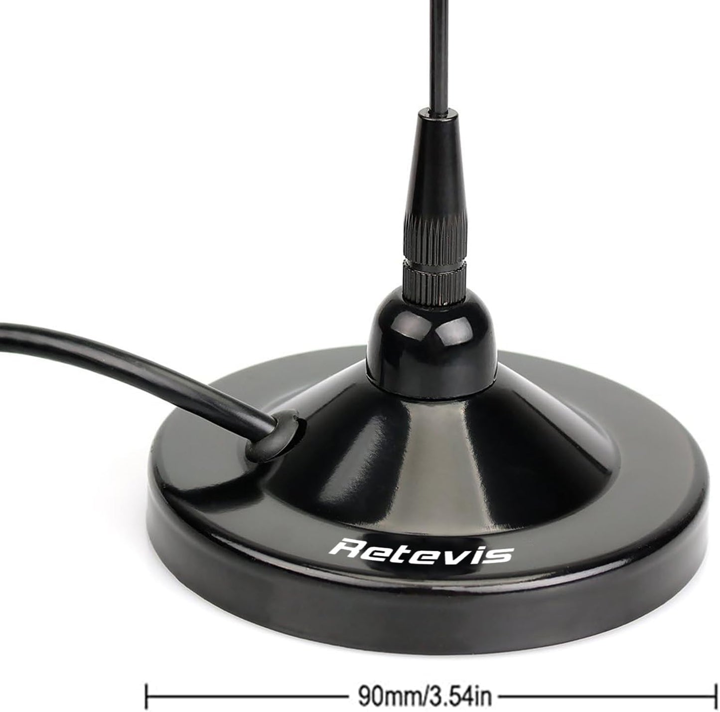 Antena Retevis MR100 + Soporte Magnético + Cable RG58 | UHF / VHF | 2.15 / 3.5dBi | PL259 | 47.9cm | CRC-AN-10