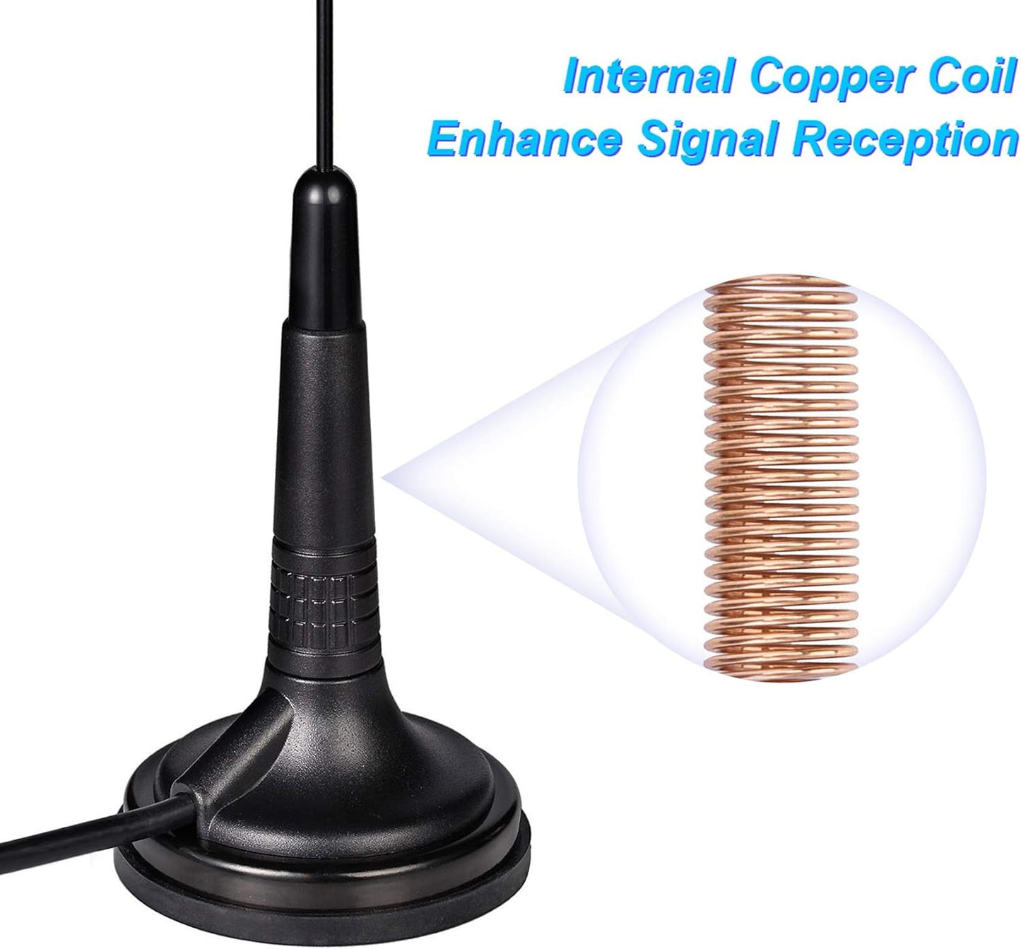 Antena Bingfu + Soporte Magnético + Cable RG58 | Banda Ciudadana / CB / 11 Metros | 33cm | PL259 | CRC-AN-46