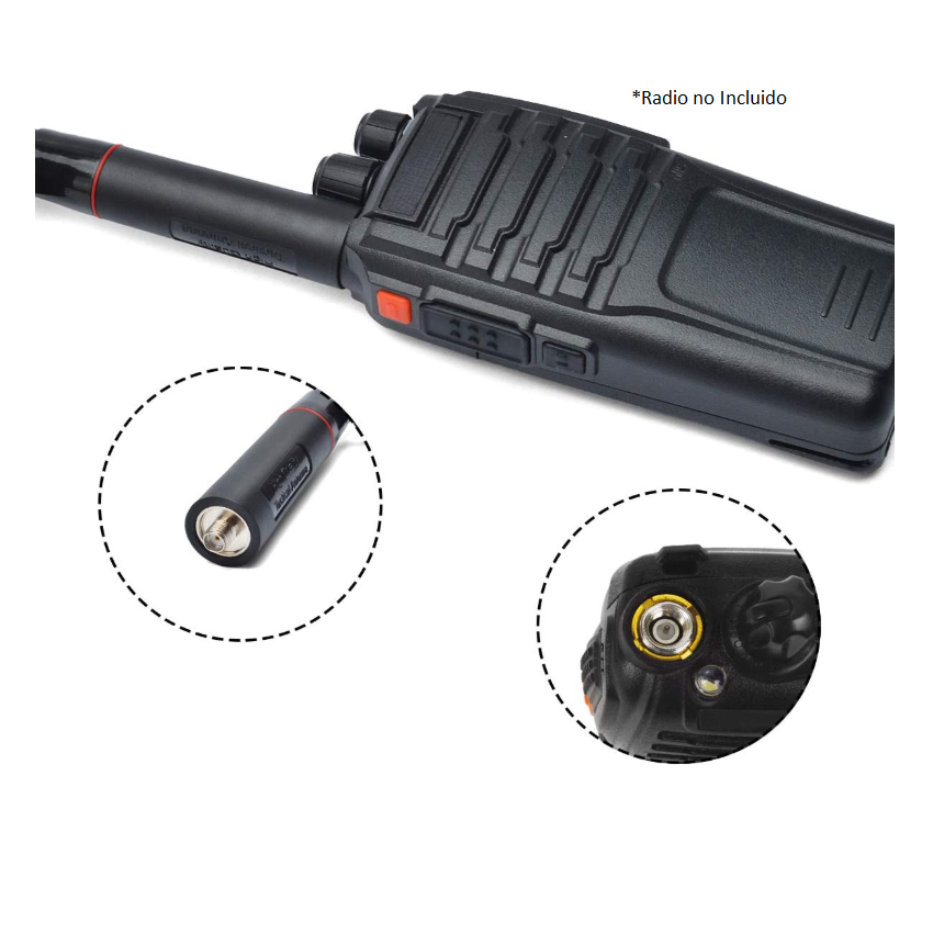 Antena Táctica Plegable | Centroniks AT80 | UHF / VHF | 5.2dBi | 80cm | SMA-Hembra / Motorola | CRC-AN-47