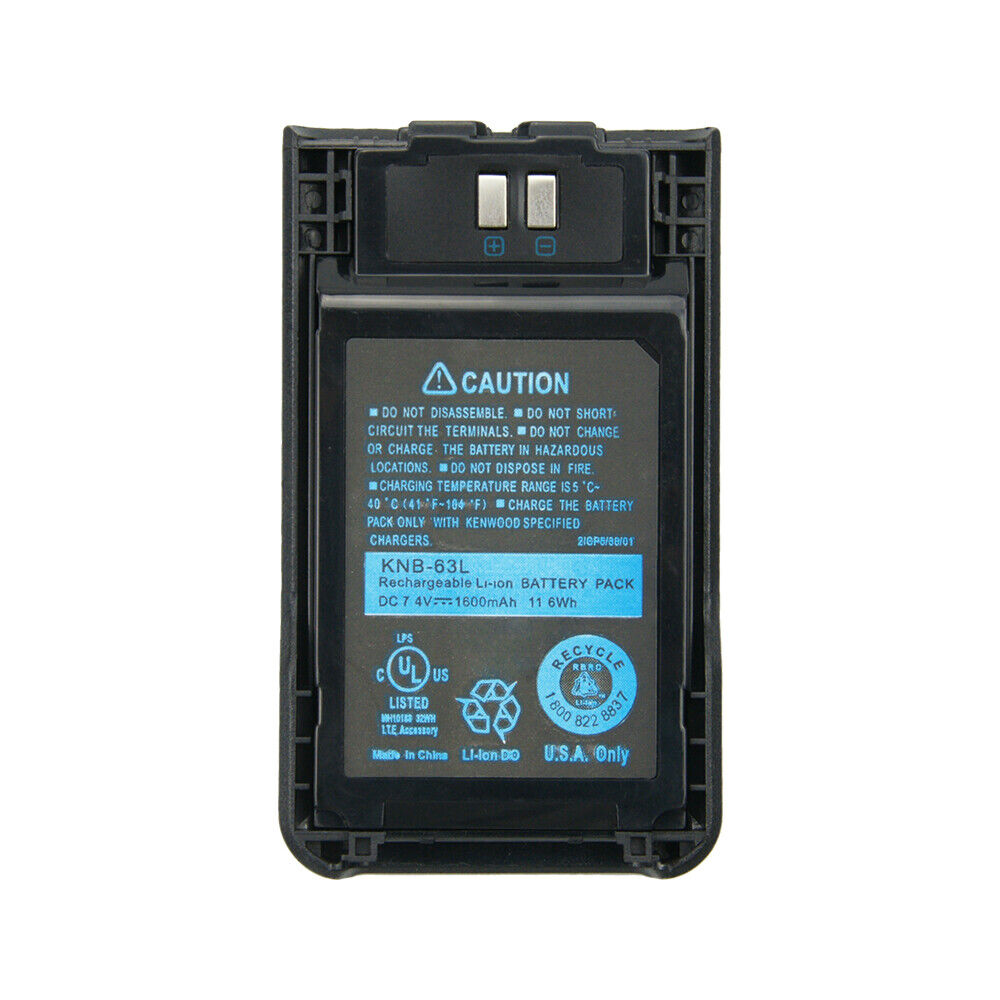 Batería KNB-63L(R*) + Prensa para Radios de Comunicación Kenwood | TK2000 / TK3000 | 7.4V / 1000mAh | CRC-BA-27