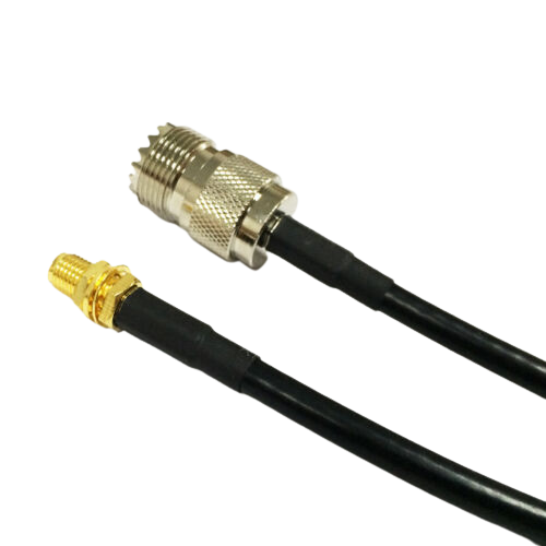 Cable / Adaptador SMA Hembra - SO239 (UHF Hembra) | RG58 | 10cm / 50cm / 100cm | CRC-CAB-05