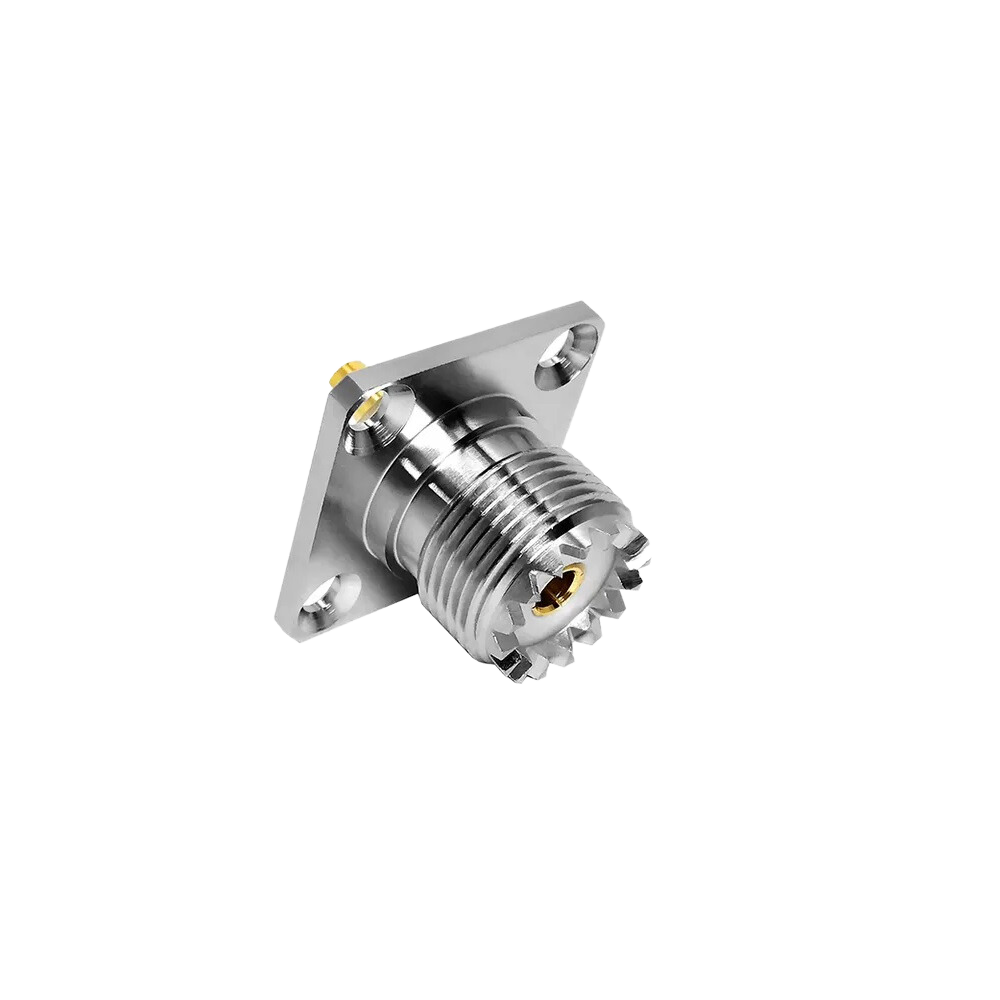 Conector Chasis | SO239 | Montaje de 4 Perforaciones | CRC-CHA-04