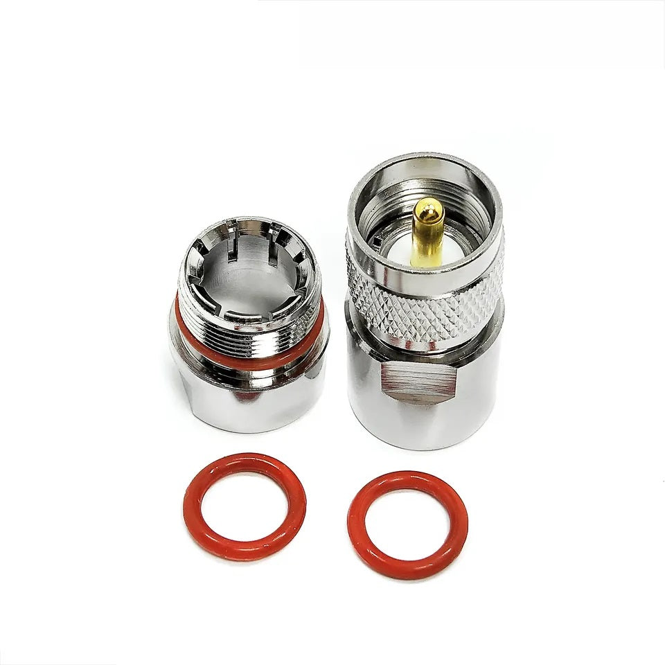 Terminal / Conector PL259 (UHF Macho) para Ensamblar en Cable de 1/2" | CRC-TER-03