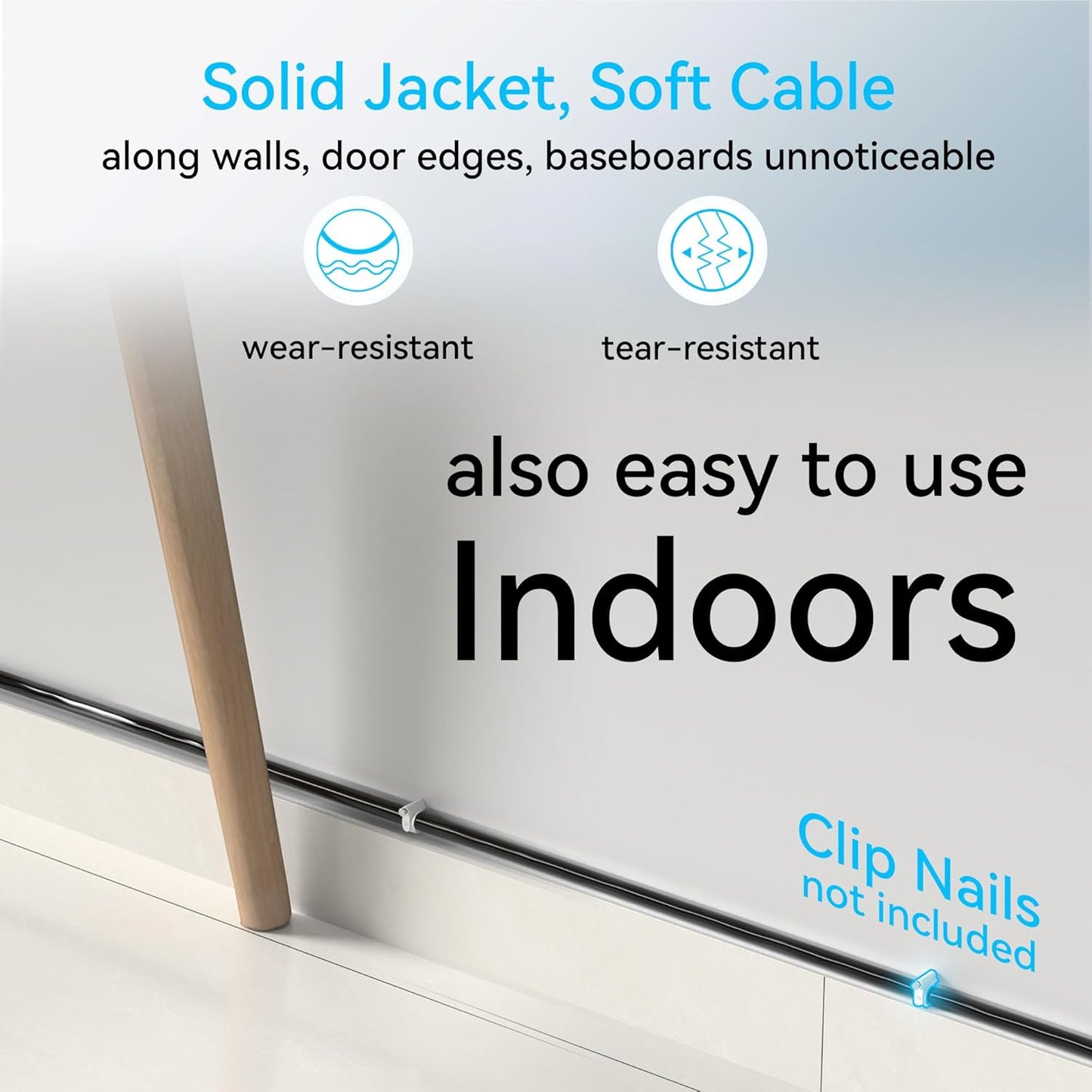 Cable de Red Sokqovt UTP Cat6a | 7.6m - 60.9m | Negro | CRE-UTP-17