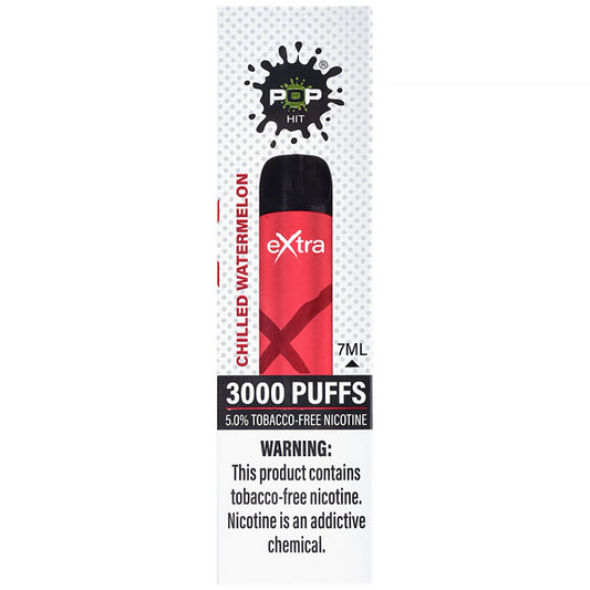 Vaporizador Desechable POP Extra | 3000 Puffs | Chilled Watermelon | 5% Tabaco | CSM-VAP-02
