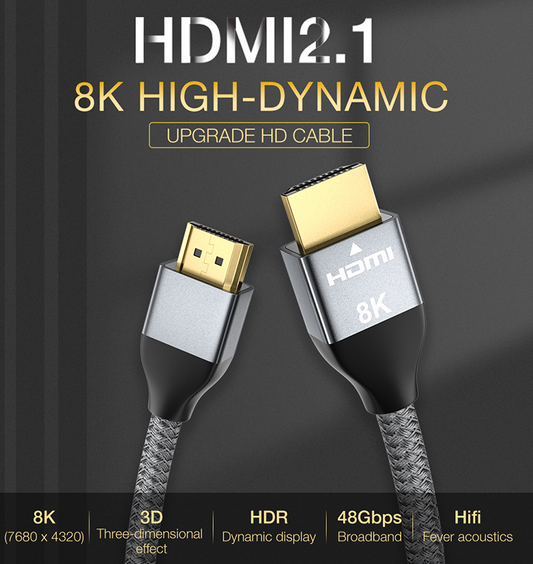 Cable HDMI 2.1 | ULT-unite | 8K / 48Gbps | 3 Metros | Gris | CTE-CAB-12