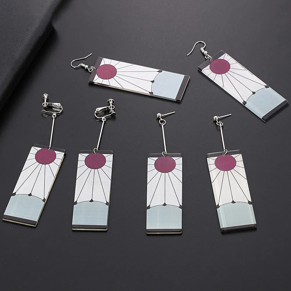 Aretes de Tanjiro Kamado | Demon Slayer / Kimetsu no Yaiba | Set de 2 Aretes | 11 Estilos | CZG-ARE-02