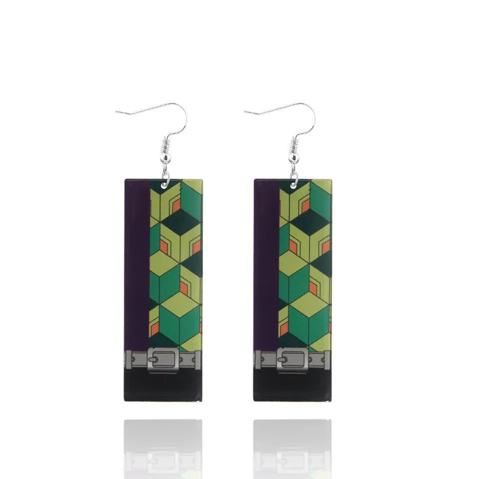 Aretes de Tanjiro Kamado | Demon Slayer / Kimetsu no Yaiba | Set de 2 Aretes | 11 Estilos | CZG-ARE-02