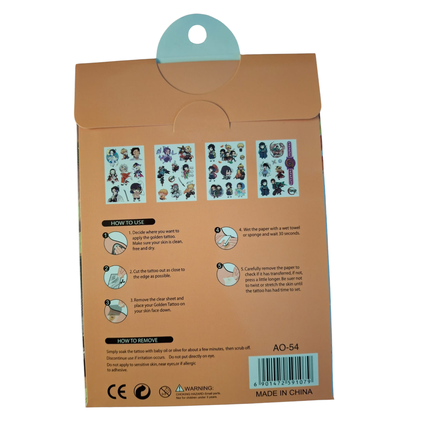 Tatuajes Temporales | Demon Slayer / Kimetsu No Yaiba | Incluye 4 Láminas Diferentes | CZG-TTO-09