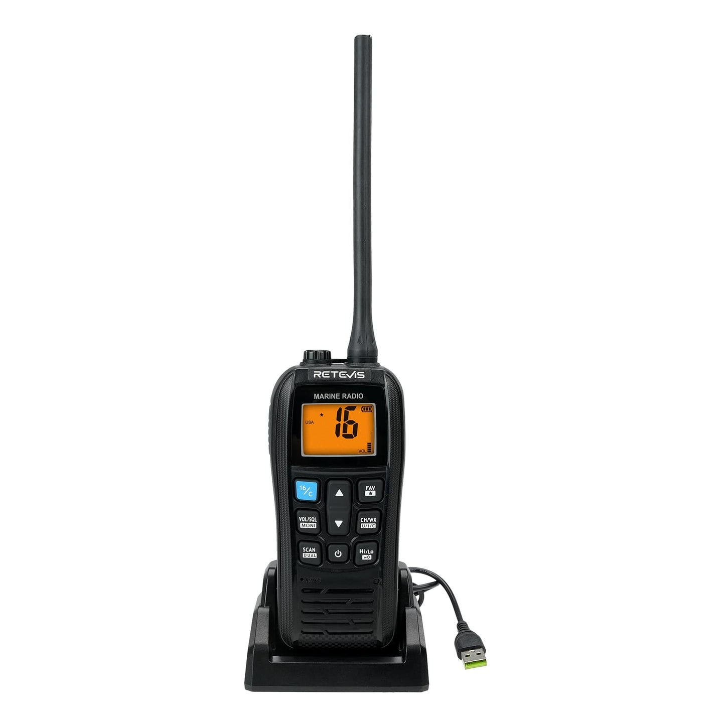 Radio de Comunicación Retevis RM22 | Banda Marina | 6W | IP67 (Resistente al Agua) / Flotante