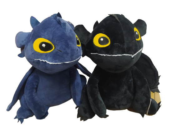 Peluche Entrenando a mi Drag n Azul Negro 40 cm CZG PE 26