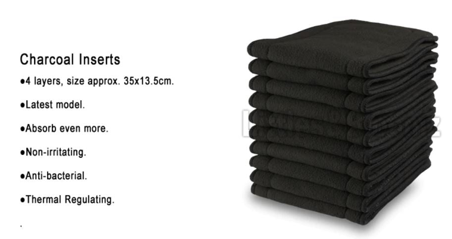 Insertos para Pañales de Tela | Microfibra / Carbón / Bamboo | Reutilizables | Absorbentes
