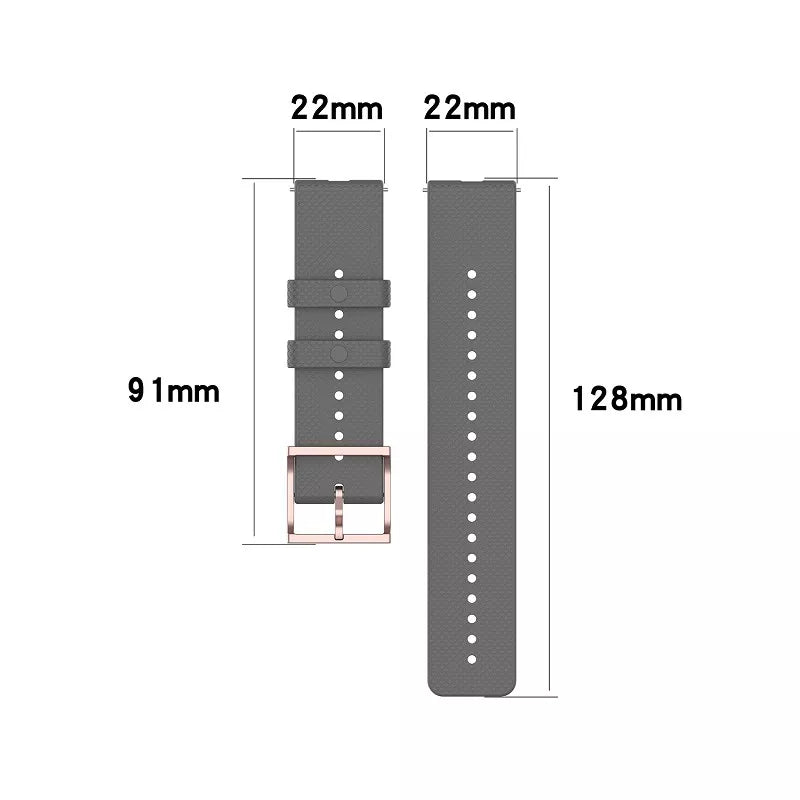 Repuesto de Brazalete para Reloj / Smartwatch Polar | Grit X / Vantage M / Vantage M2 | Negro | 22mm | CCE-COR-22