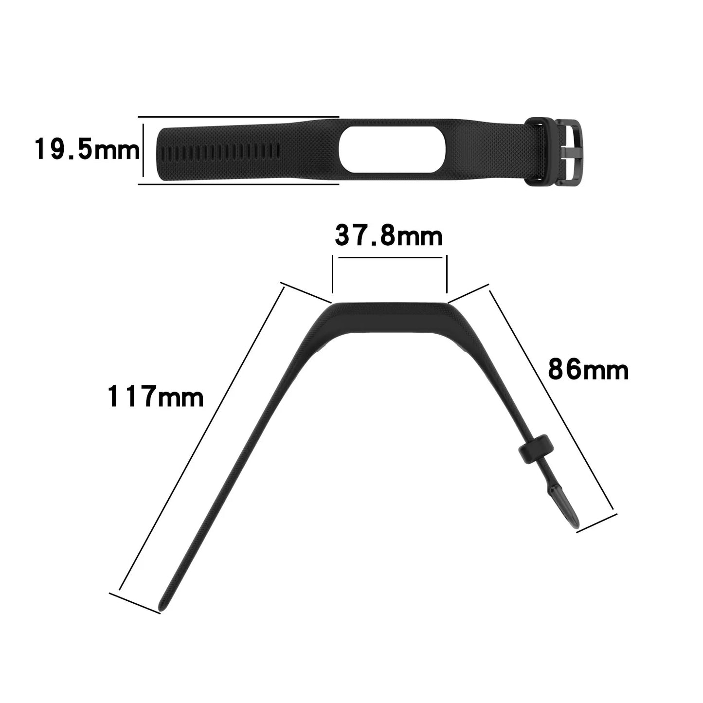 Repuesto de Brazalete para Reloj / Smartwatch Garmin Vivosmart 5 | Negro | CCE-COR-41