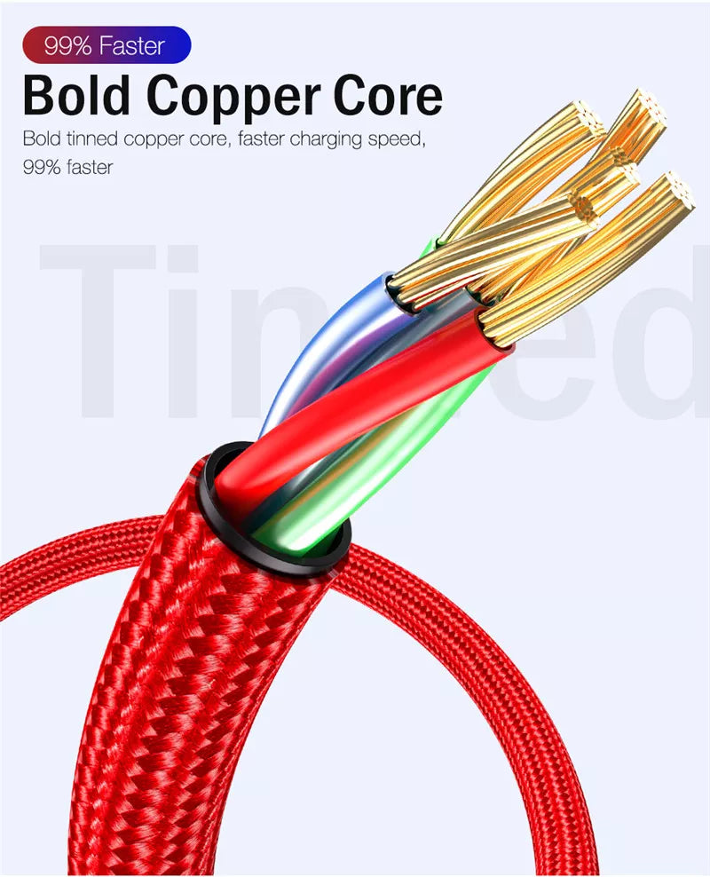 Cable USB | 2 Metros | USB C -> USB C | Negro / Rojo | CCE-CUS-07