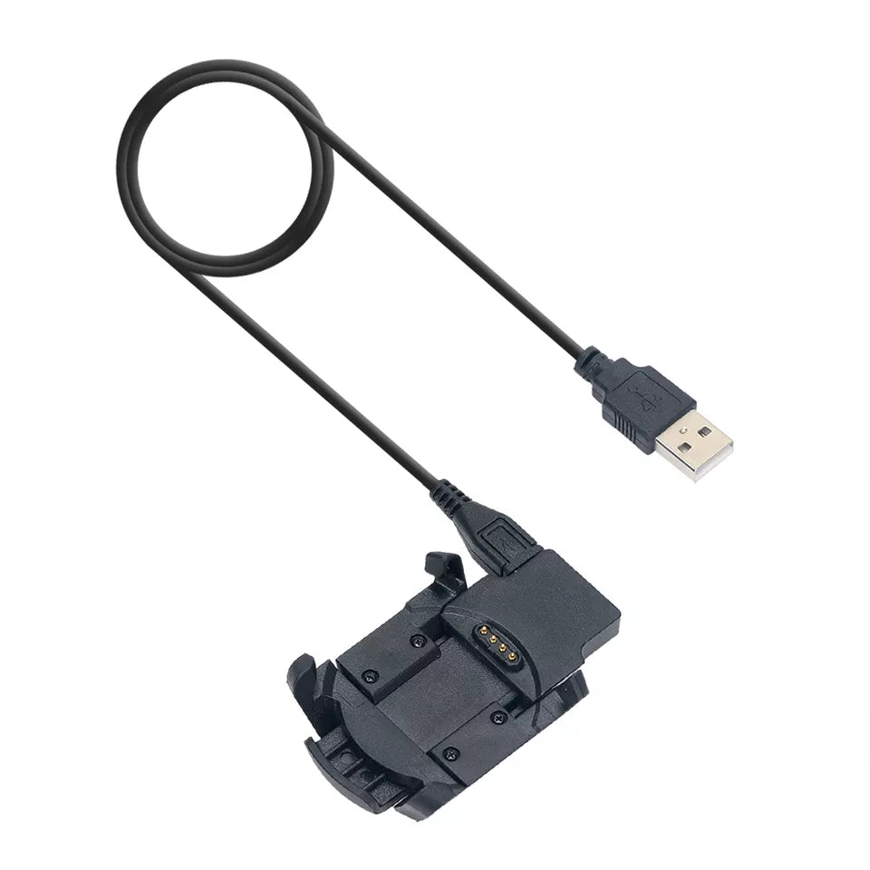 Cable/Clip 010-12168-28(R*) para Cargar Relojes Garmin | D2 / Fenix / quatix / tactix | 1 Metro | Negro | CCE-CUS-15