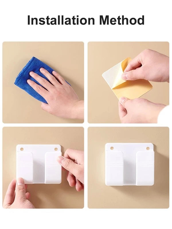 Holder para Celular / Control Remoto | Incluye Cinta Adhesiva de Doble Cara | Blanco | CCE-HLD-04