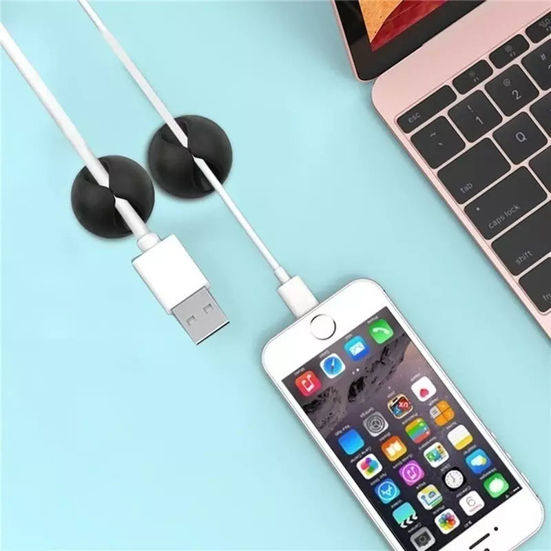 Organizador de Cables | 2 Pack | 1 Slot | Con Cinta Autoadhesiva | 6 Colores | CCE-ORG-08