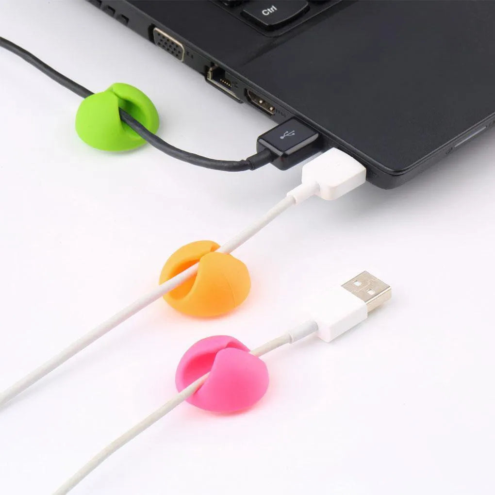 Organizador de Cables | 2 Pack | 1 Slot | Con Cinta Autoadhesiva | 6 Colores | CCE-ORG-08