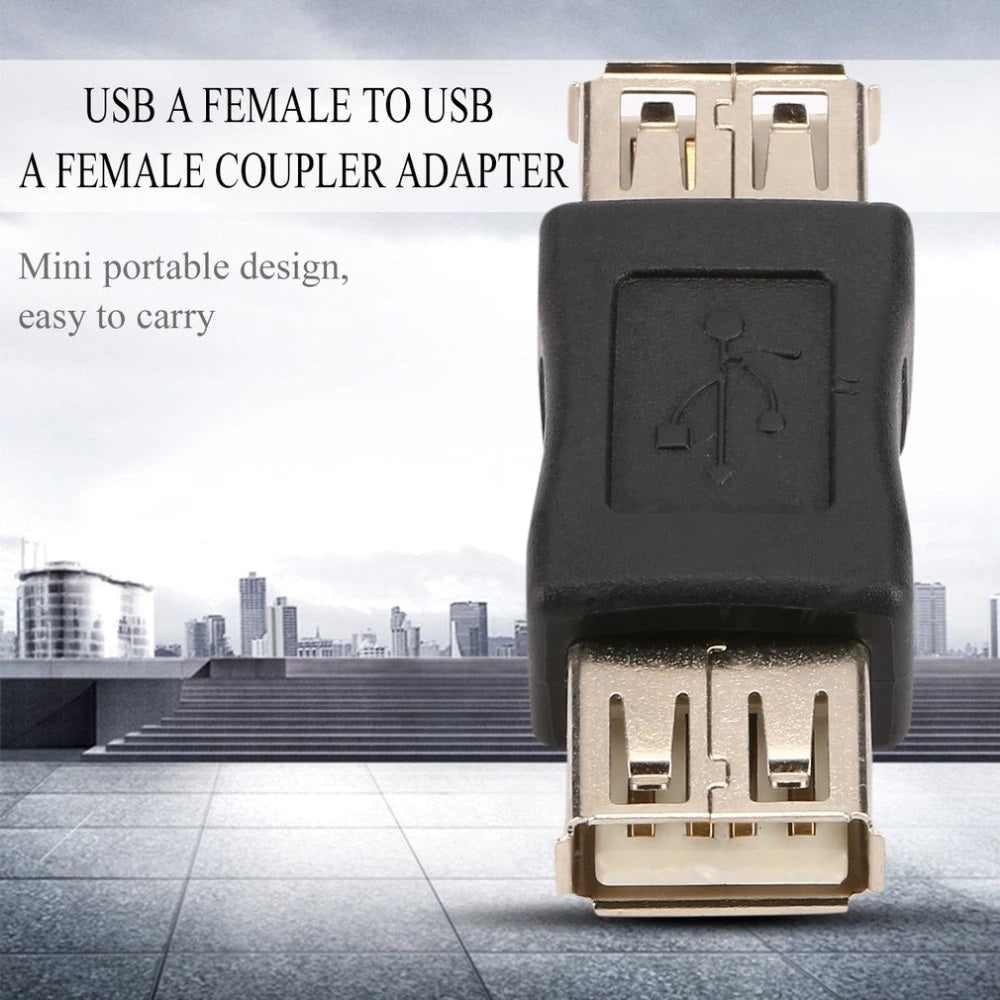 Unión / Adaptador USB Tipo A Hembra - USB Tipo A Hembra | USB 2.0 | Negro | CE-AD-14