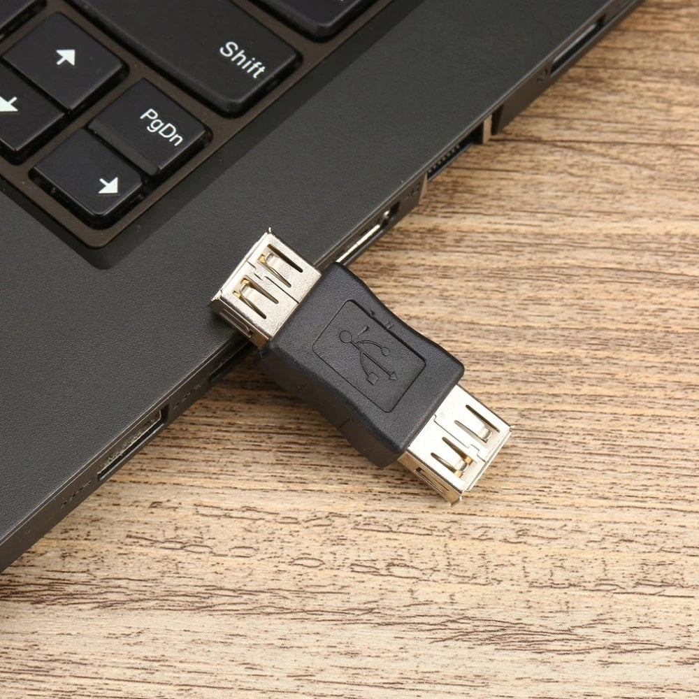 Unión / Adaptador USB Tipo A Hembra - USB Tipo A Hembra | USB 2.0 | Negro | CE-AD-14