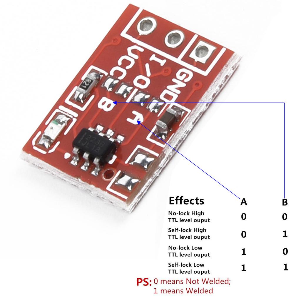 Módulo - Sensor Táctil | 2.5V ~ 5.5V | TTP223 | CE-ARD-05