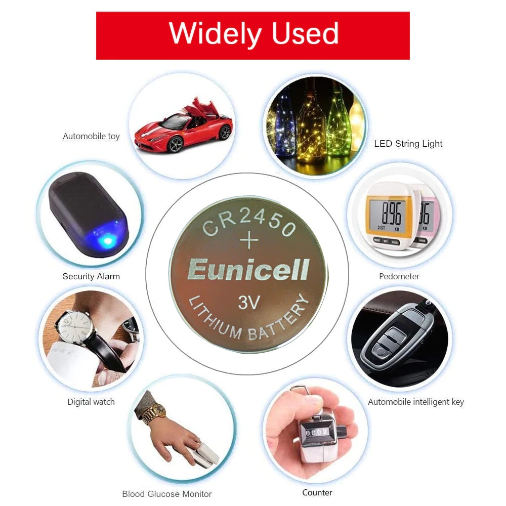 Pila - Batería CR2450 / 5029LC | 5 Pack | 3V / 350mAh | CE-BAT-24