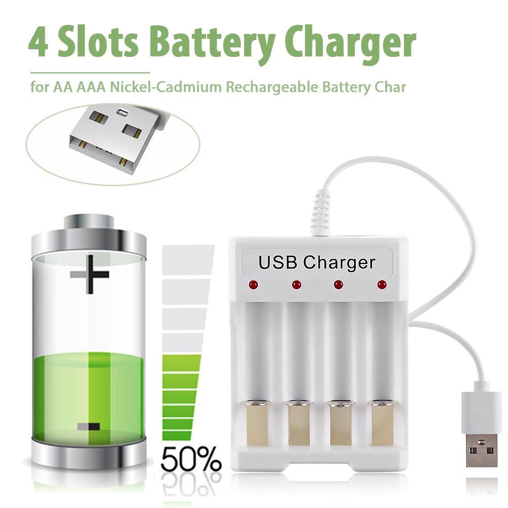 Cargador de Baterías AA y AAA | 1.2V / 250mAh x 4 | Blanco | CE-CAR-02