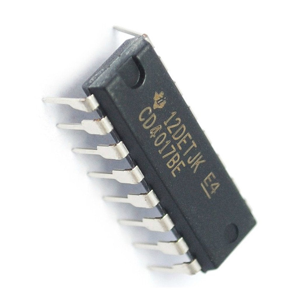 CMOS - Circuito Integrado CD4017B / CD4017BE / CD4017BP | Contador de Década | DIP16 | CE-CIC-01