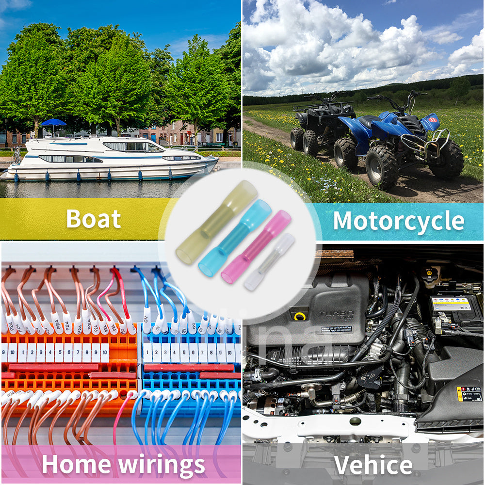 Terminal de Unión BHT5 para Cable 10-12 AWG con Forro Termoencogible | Accesorio para Empalme Eléctrico | 2 Pack | CE-EMP-01