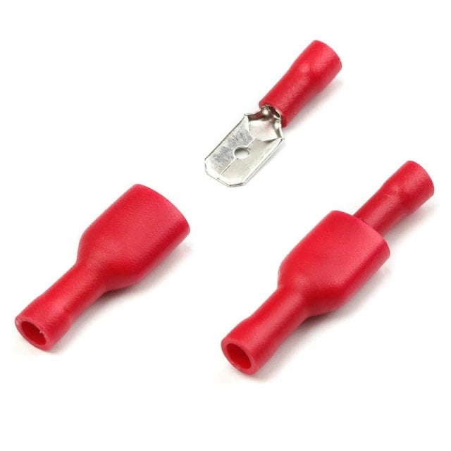 Terminal Aislado de Conexión Rápida para Cable 18-22 AWG | Accesorio para Empalme Eléctrico | 2 Pack / Macho + Hembra | CE-EMP-07