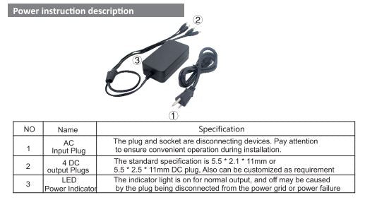 Fuente de Poder Epcom Powerline PLK12DC4CH con 4 Salidas tipo Jack de Alimentación | 12V / 5A | CE-FPR-04