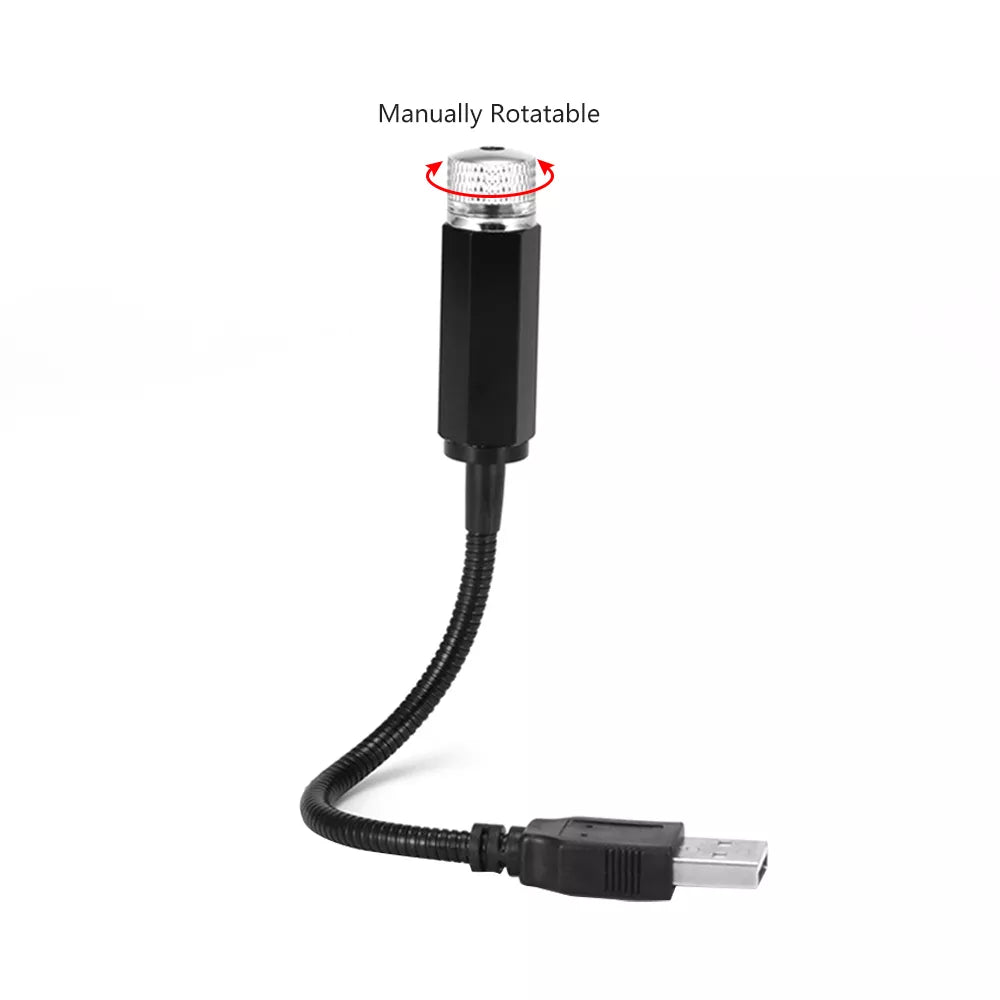 LED Láser de Luz Ambiente / Decorativa | Morado / Rojo | USB / 5V | Punto / Salida Continua | 20cm| CE-LED-13