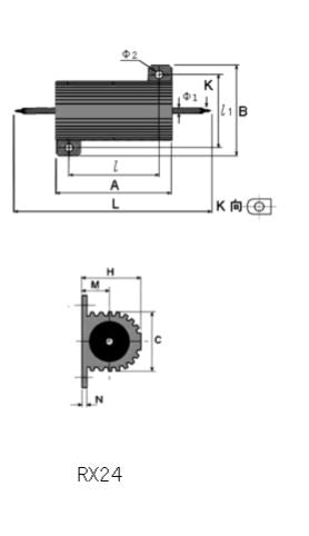 Resistencia de Potencia RX24 | 0.01 Ohm - 30kOhm | 25W | CE-RPC-05