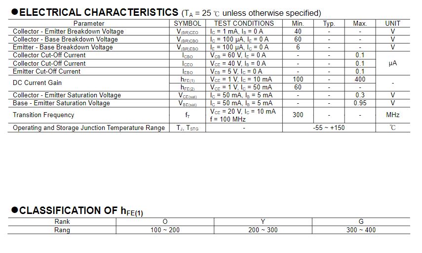 Transistor 2N3904 | 10 Pack | 40V / 0.2A | NPN | TO-92 | CE-TRA-22