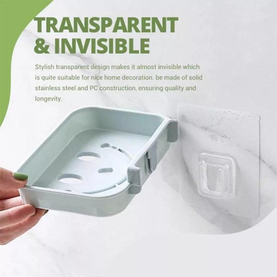 Gancho Autoadhesivo | 2 Pack | Macho / Hembra | 6cm x 6cm | Transparente | CHO-PER-02