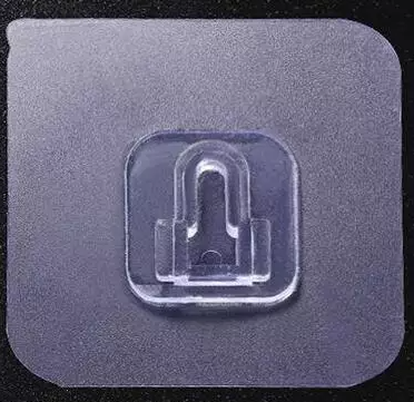 Gancho Autoadhesivo | 2 Pack | Macho / Hembra | 6cm x 6cm | Transparente | CHO-PER-02