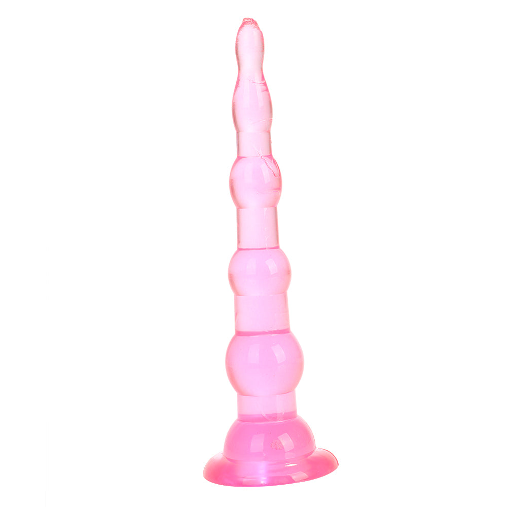 Plug Anal - Consolador Anal | 16.5cm | Violeta | 6 Cuentas | Silicona - Flexible | CJS-AP-01
