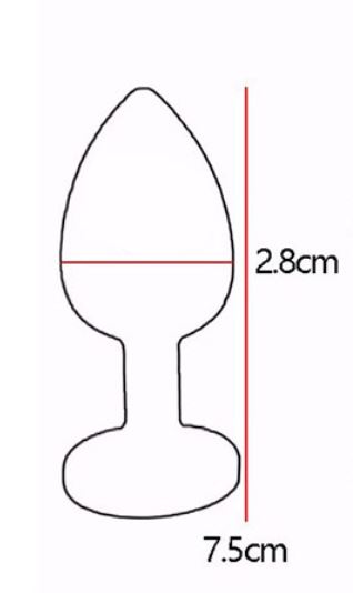 Butt Plug - Tapón Anal | 7.5cm / 2.8cm | Rosado / Morado / Rojo / Negro | Silicona - Flexible | CJS-AP-04