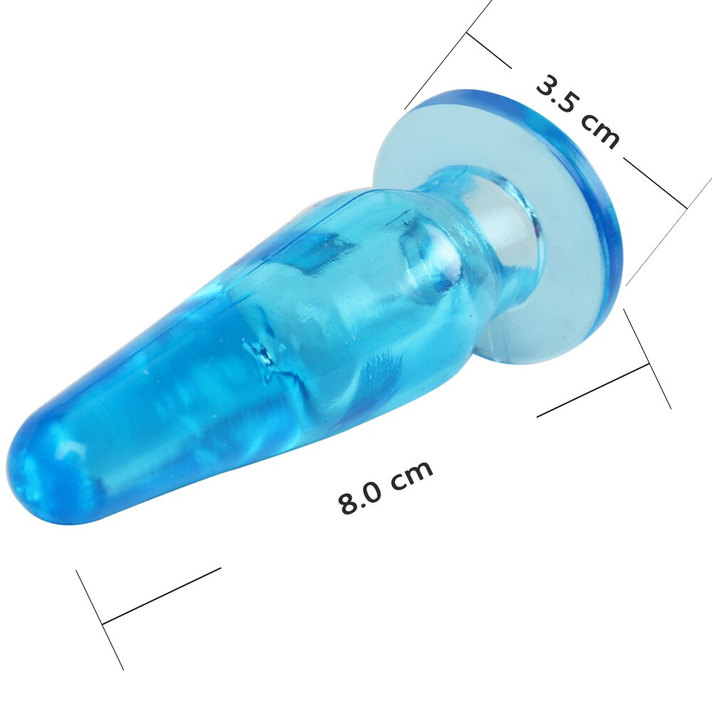 Plug Anal - Tapón Anal | Rosa / Morado / Celeste | Silicona | 8cm | CJS-AP-09