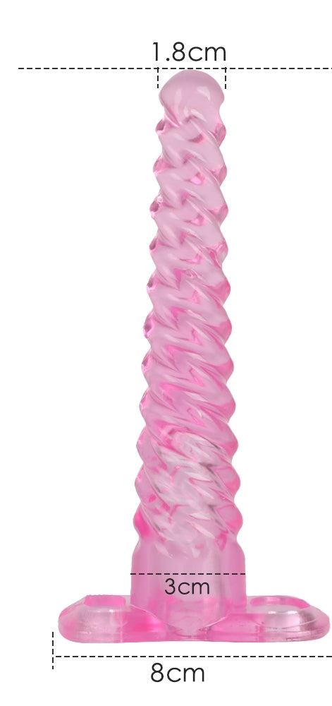 Plug Anal - Tornillo | Rosado / Morado | Silicona | 16cm / 3cm | CJS-AP-10