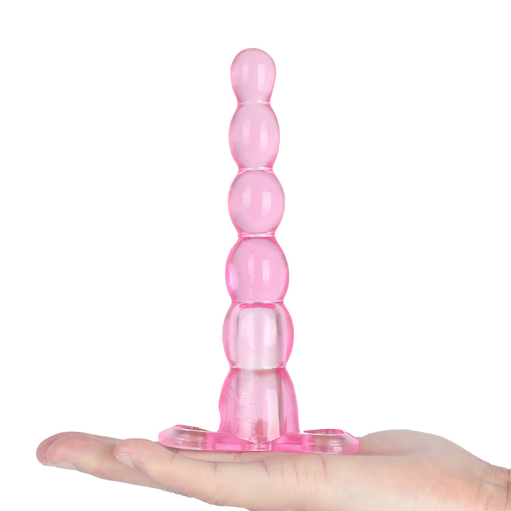 Plug Anal - 6 Cuentas | Rosa | Silicona | 16cm / 3.1cm | CJS-AP-11