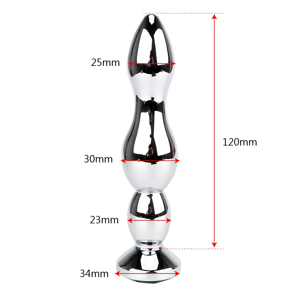 Butt Plug - Tapón Anal | 12cm / 3cm | Metal | CJS-AP-26