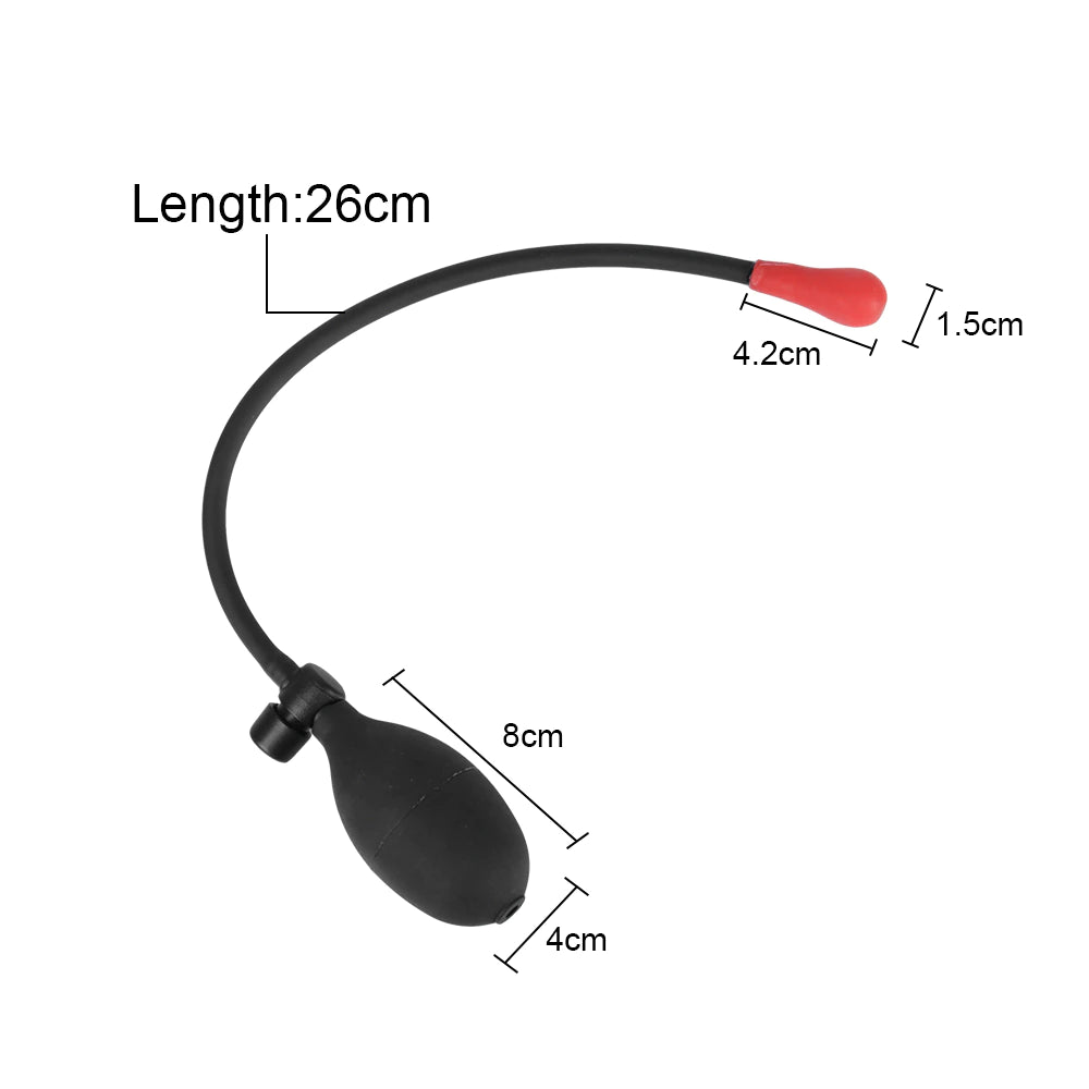 Bomba Expandible / Plug Anal | Rosado-Negro | Silicona | 15cm / 8.5cm | CJS-AP-42