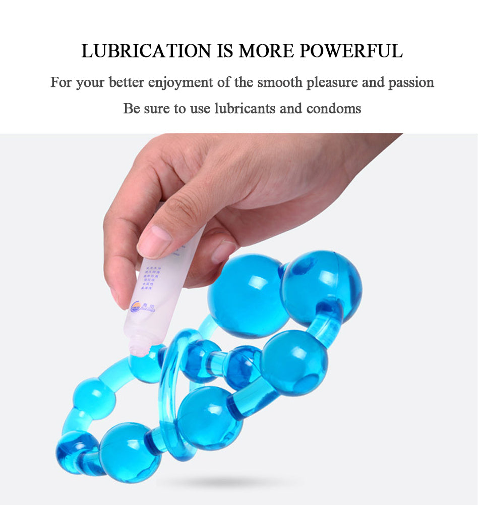 Anal Beads - Bolas Anales | 30cm / 2.5cm | 10 Cuentas | Rosado / Morado / Negro / Celeste | Silicona - Flexible | CJS-BA-01