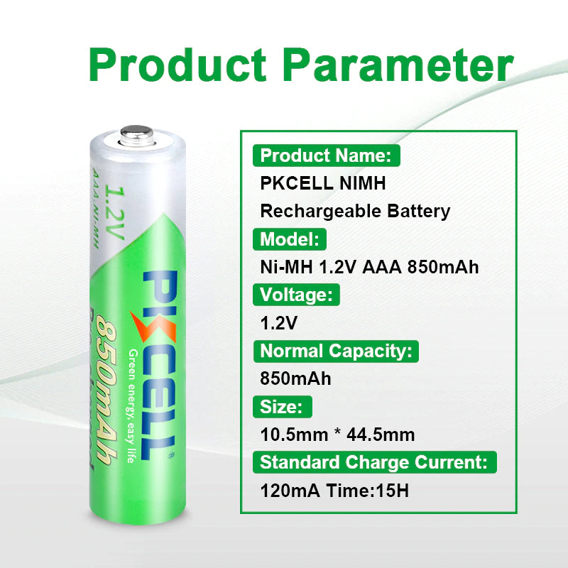 Pilas / Baterías AAA Recargables | 1.2V / 850mAh | 2 Pack | CE-BAT-16