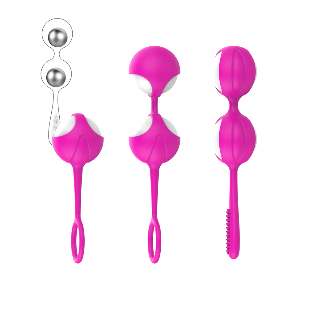 Ben Wa Balls - Bolas Vaginales | Principiante / Intermedio / Avanzado | Morado / Rosado / Rojo | Silicona - Flexible | CJS-BV-01