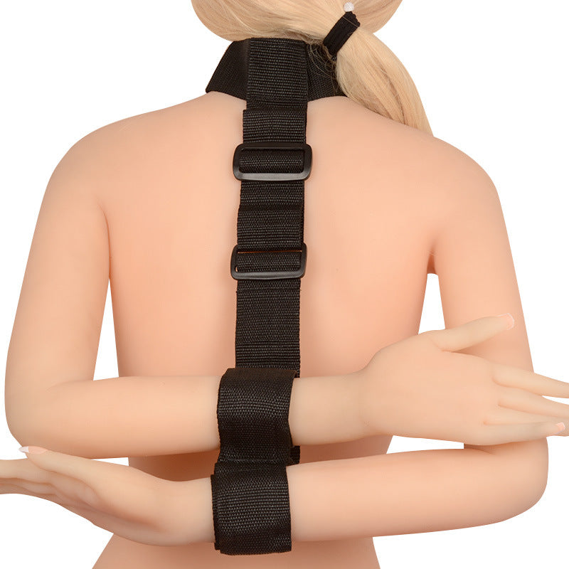 Collar con Esposas | Negro | BDSM | Nylon | CJS-CB-03